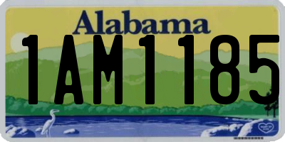 AL license plate 1AM1185
