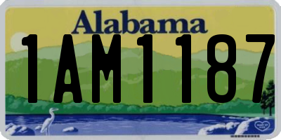 AL license plate 1AM1187
