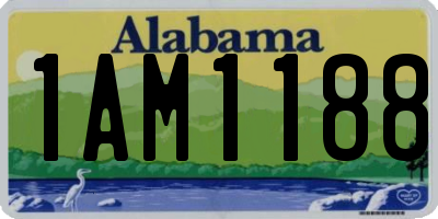 AL license plate 1AM1188