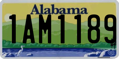 AL license plate 1AM1189