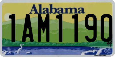 AL license plate 1AM1190