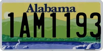 AL license plate 1AM1193