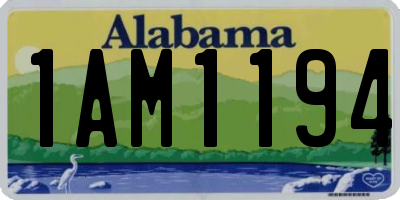AL license plate 1AM1194