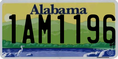 AL license plate 1AM1196