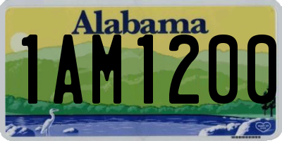 AL license plate 1AM1200