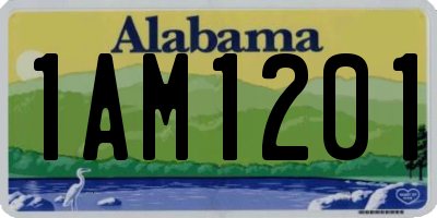 AL license plate 1AM1201