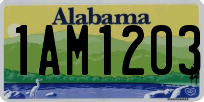 AL license plate 1AM1203