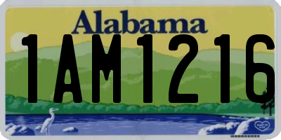 AL license plate 1AM1216