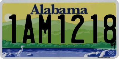 AL license plate 1AM1218