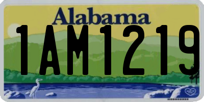 AL license plate 1AM1219