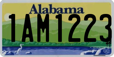 AL license plate 1AM1223