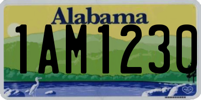 AL license plate 1AM1230