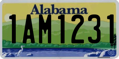 AL license plate 1AM1231