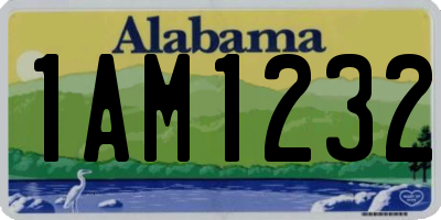AL license plate 1AM1232