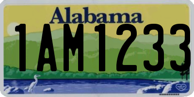 AL license plate 1AM1233
