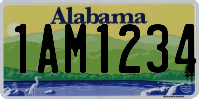 AL license plate 1AM1234