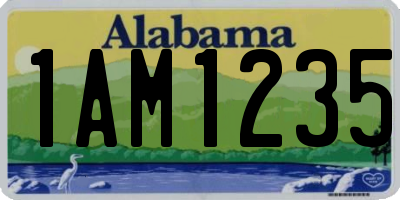 AL license plate 1AM1235