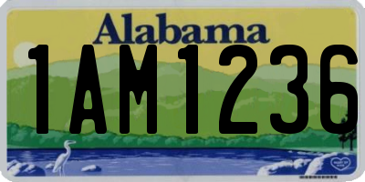 AL license plate 1AM1236