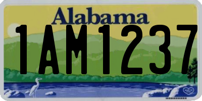 AL license plate 1AM1237