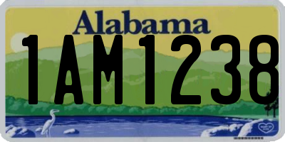 AL license plate 1AM1238