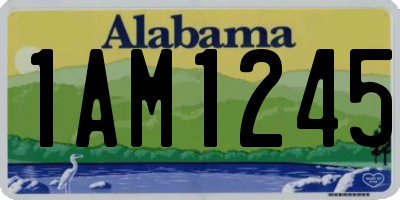 AL license plate 1AM1245