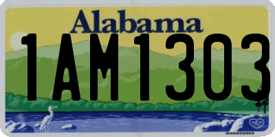 AL license plate 1AM1303