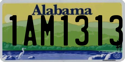 AL license plate 1AM1313