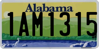 AL license plate 1AM1315