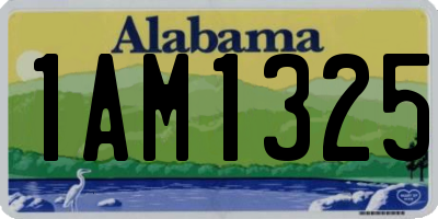 AL license plate 1AM1325