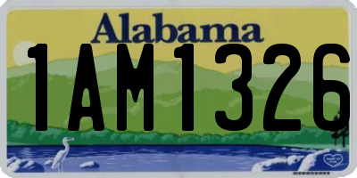AL license plate 1AM1326