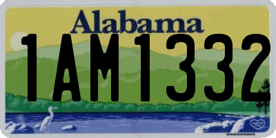AL license plate 1AM1332