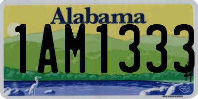 AL license plate 1AM1333