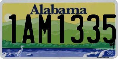 AL license plate 1AM1335