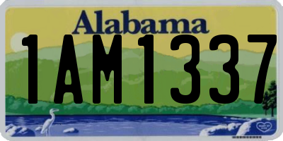 AL license plate 1AM1337