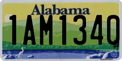 AL license plate 1AM1340