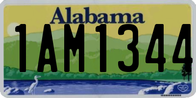 AL license plate 1AM1344