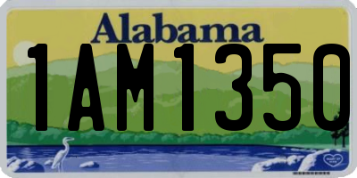 AL license plate 1AM1350
