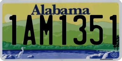 AL license plate 1AM1351