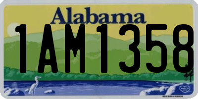 AL license plate 1AM1358