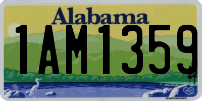 AL license plate 1AM1359