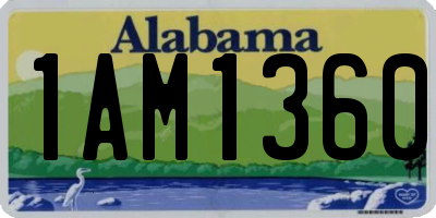 AL license plate 1AM1360