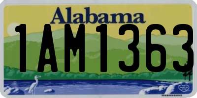 AL license plate 1AM1363