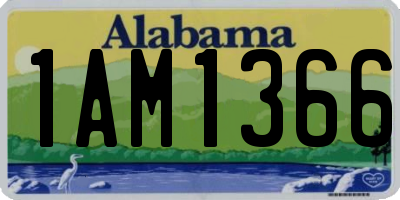 AL license plate 1AM1366