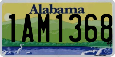 AL license plate 1AM1368