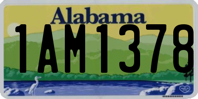 AL license plate 1AM1378