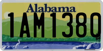AL license plate 1AM1380