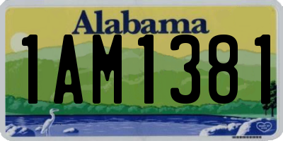 AL license plate 1AM1381