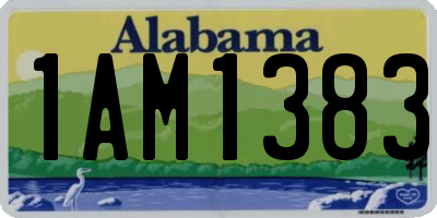 AL license plate 1AM1383