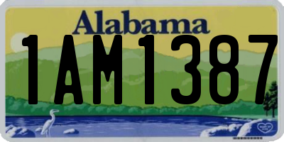 AL license plate 1AM1387