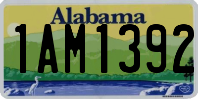 AL license plate 1AM1392
